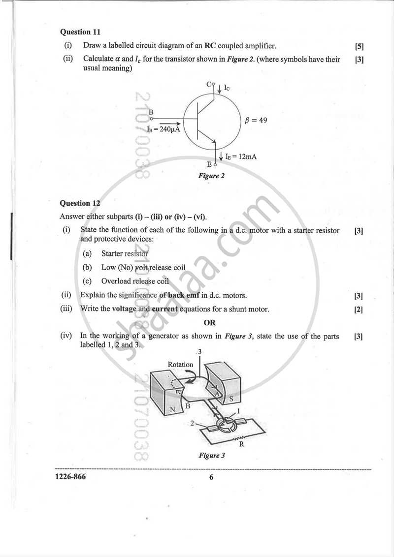 Electricity and Electronics 2025-2026 - I.S.C. - ISC Class 12 - CISCE (Council for the Indian School Certificate Examinations) question paper with PDF download