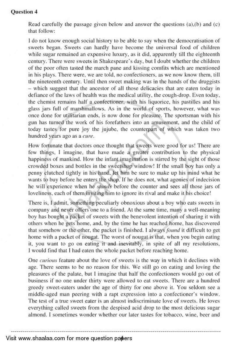 English Language 2011-2012 - I.S.C. - Class 12 - CISCE (Council for the Indian School Certificate Examinations) question paper with PDF download