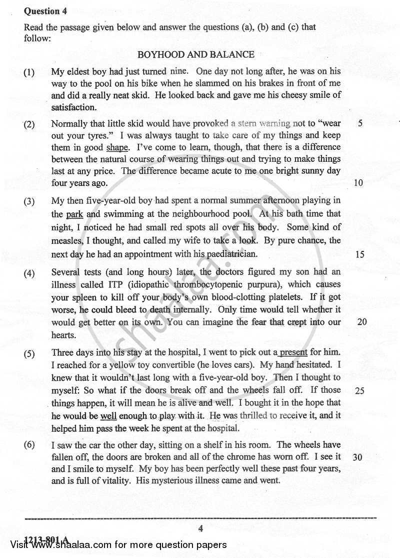 English Language 2012-2013 - I.S.C. - Class 12 - CISCE (Council for the Indian School Certificate Examinations) question paper with PDF download