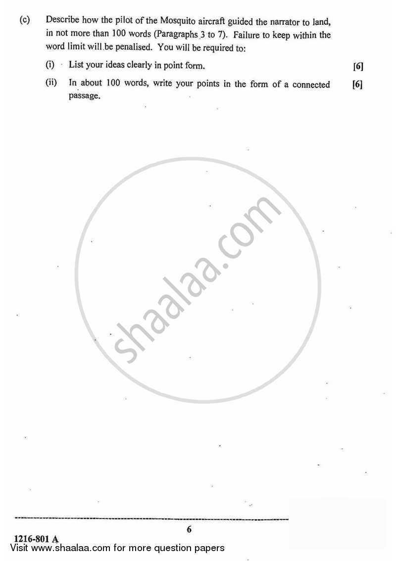 English Language 2015-2016 - I.S.C. - Class 12 - CISCE (Council for the Indian School Certificate Examinations) question paper with PDF download