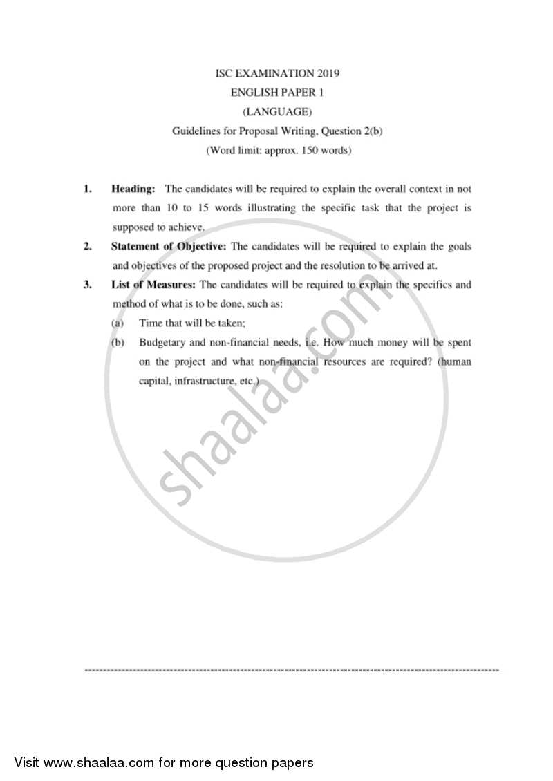 English Language 2018-2019 - I.S.C. - Class 12 - CISCE (Council for the Indian School Certificate Examinations) question paper with PDF download