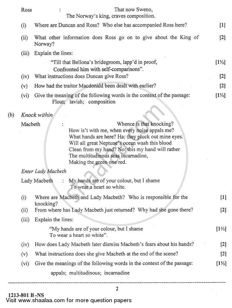 English Literature 2012-2013 - I.S.C. - Class 12 - CISCE (Council for the Indian School Certificate Examinations) question paper with PDF download