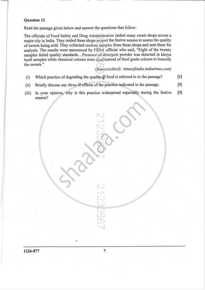 Environmental Science (Theory) 2025-2026 - I.S.C. - Class 12 - CISCE (Council for the Indian School Certificate Examinations) question paper with PDF download