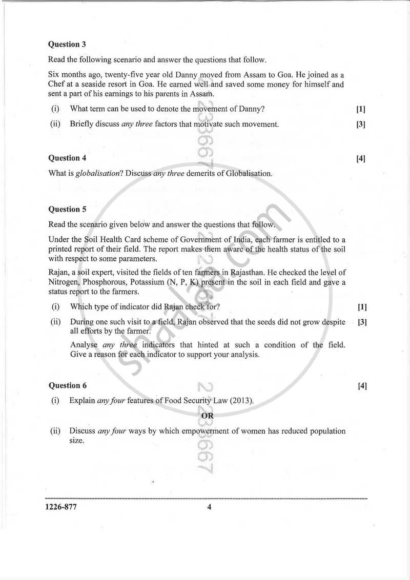 Environmental Science (Theory) 2025-2026 - I.S.C. - Class 12 - CISCE (Council for the Indian School Certificate Examinations) question paper with PDF download