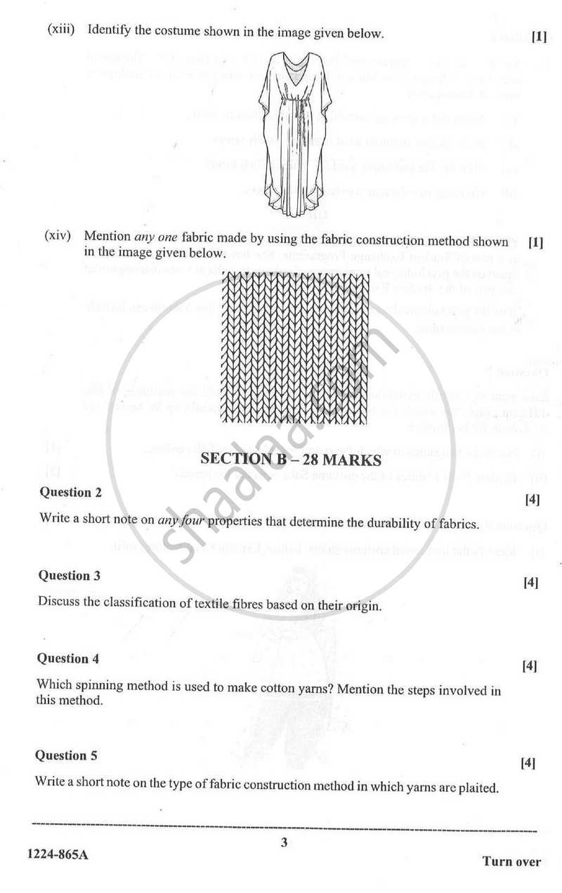 Fashion Designing (Theory) 2023-2024 - I.S.C. - Class 12 - CISCE (Council for the Indian School Certificate Examinations) question paper with PDF download