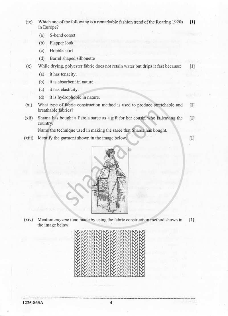 Fashion Designing (Theory) 2024-2025 - I.S.C. - Class 12 - CISCE (Council for the Indian School Certificate Examinations) question paper with PDF download