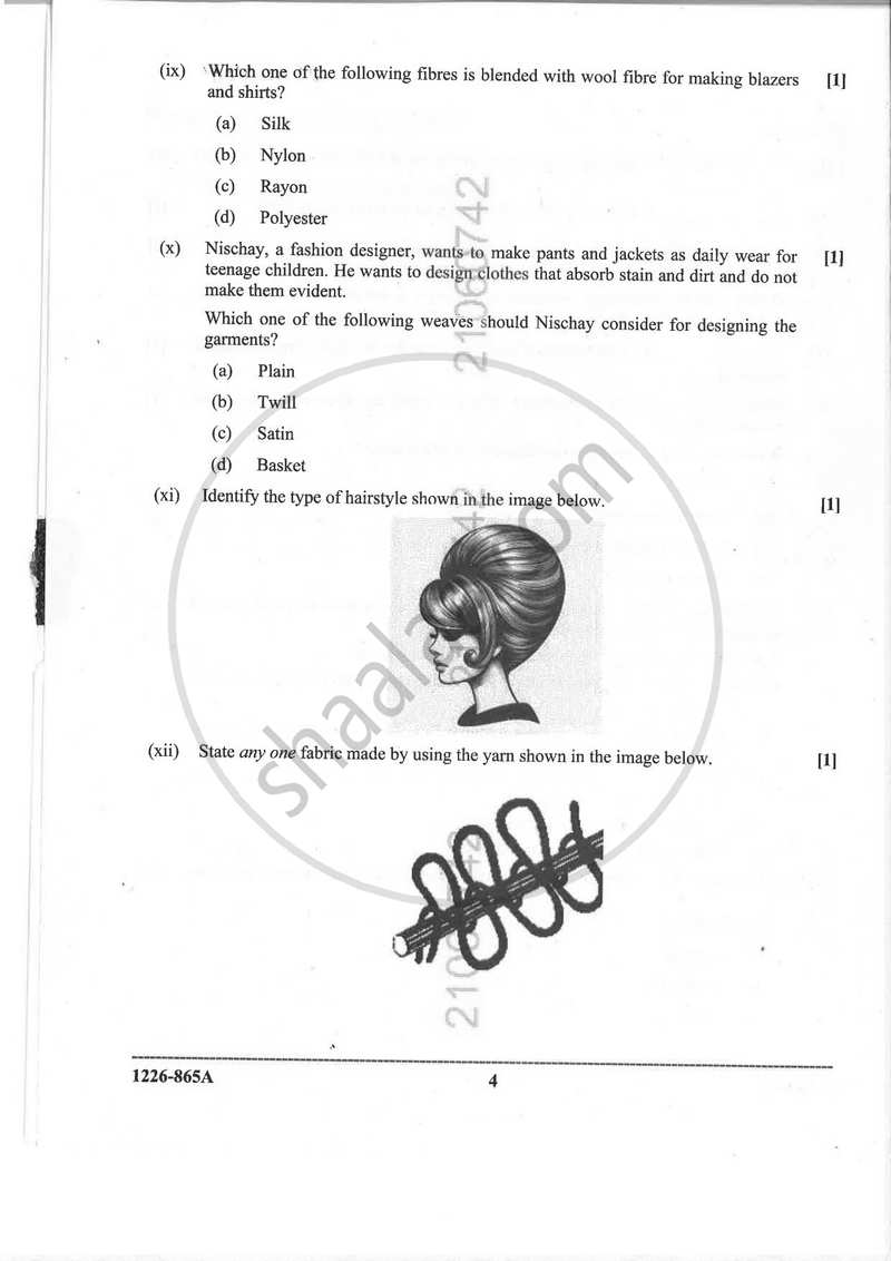 Fashion Designing (Theory) 2025-2026 - I.S.C. - Class 12 - CISCE (Council for the Indian School Certificate Examinations) question paper with PDF download