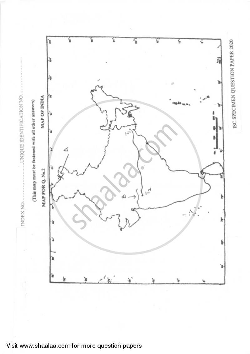 Geography 2019-2020 - I.S.C. - Class 12 - CISCE (Council for the Indian School Certificate Examinations) question paper with PDF download