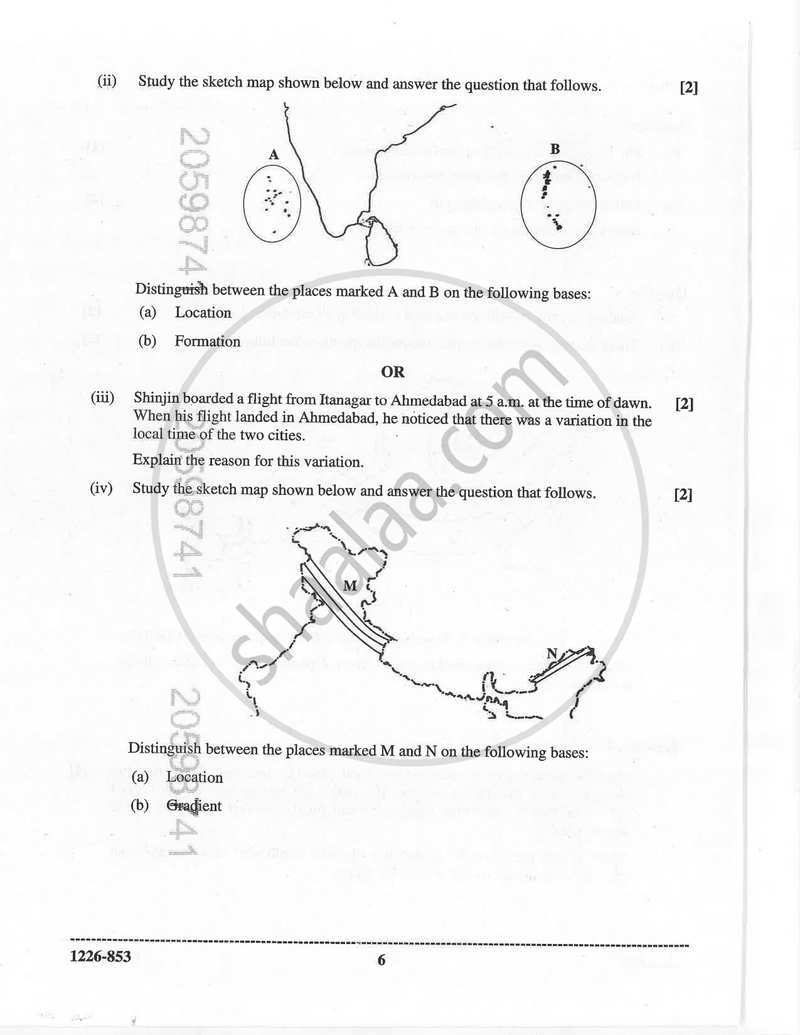 Geography 2025-2026 - I.S.C. - Class 12 - CISCE (Council for the Indian School Certificate Examinations) question paper with PDF download