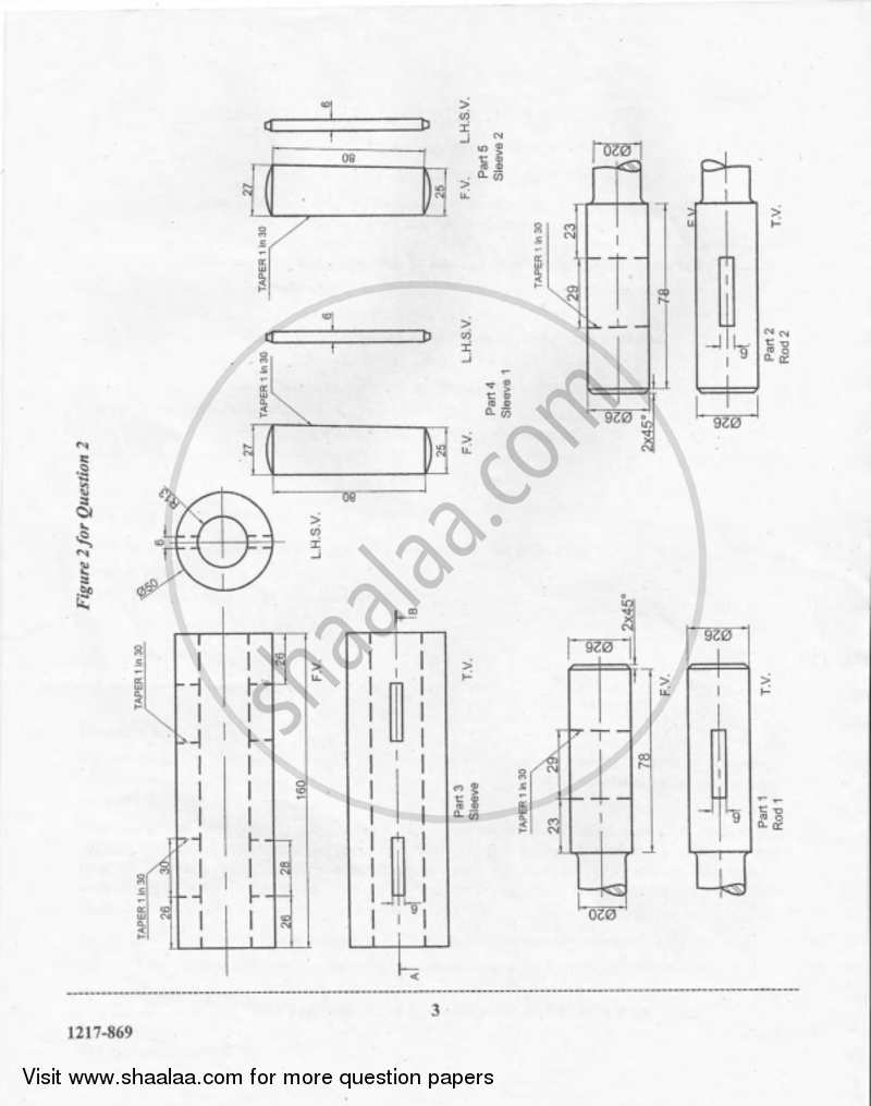 Geometrical and Mechanical Drawing 2016-2017 - I.S.C. - Class 12 - CISCE (Council for the Indian School Certificate Examinations) question paper with PDF download