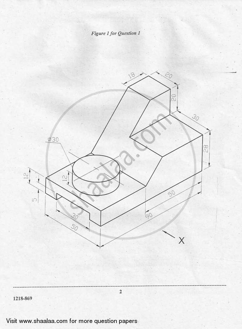 Geometrical and Mechanical Drawing 2017-2018 - I.S.C. - Class 12 - CISCE (Council for the Indian School Certificate Examinations) question paper with PDF download