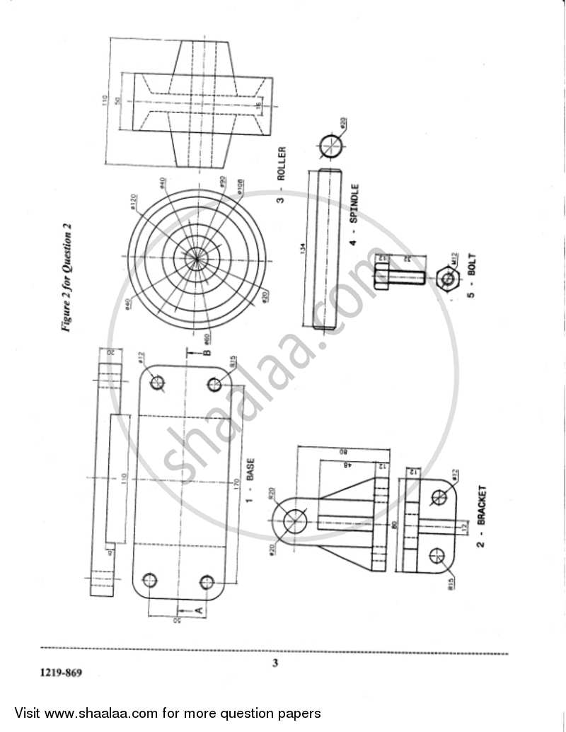 Geometrical and Mechanical Drawing 2018-2019 - I.S.C. - Class 12 - CISCE (Council for the Indian School Certificate Examinations) question paper with PDF download