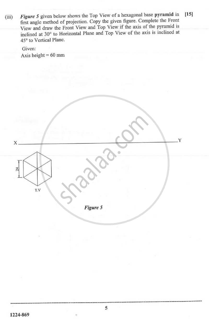 Geometrical and Mechanical Drawing 2023-2024 - I.S.C. - ISC Class 12 - CISCE (Council for the Indian School Certificate Examinations) question paper with PDF download