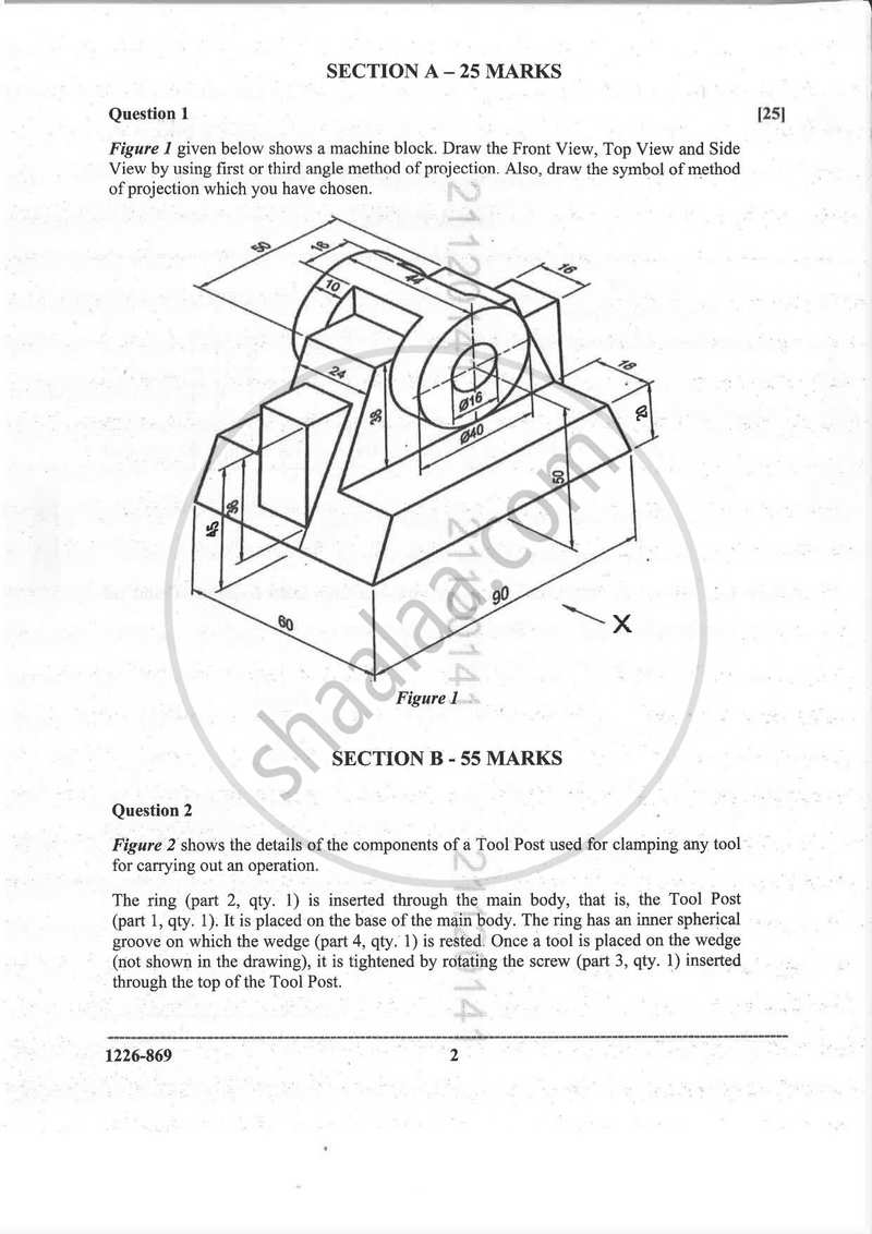 Geometrical and Mechanical Drawing 2025-2026 - I.S.C. - ISC Class 12 - CISCE (Council for the Indian School Certificate Examinations) question paper with PDF download