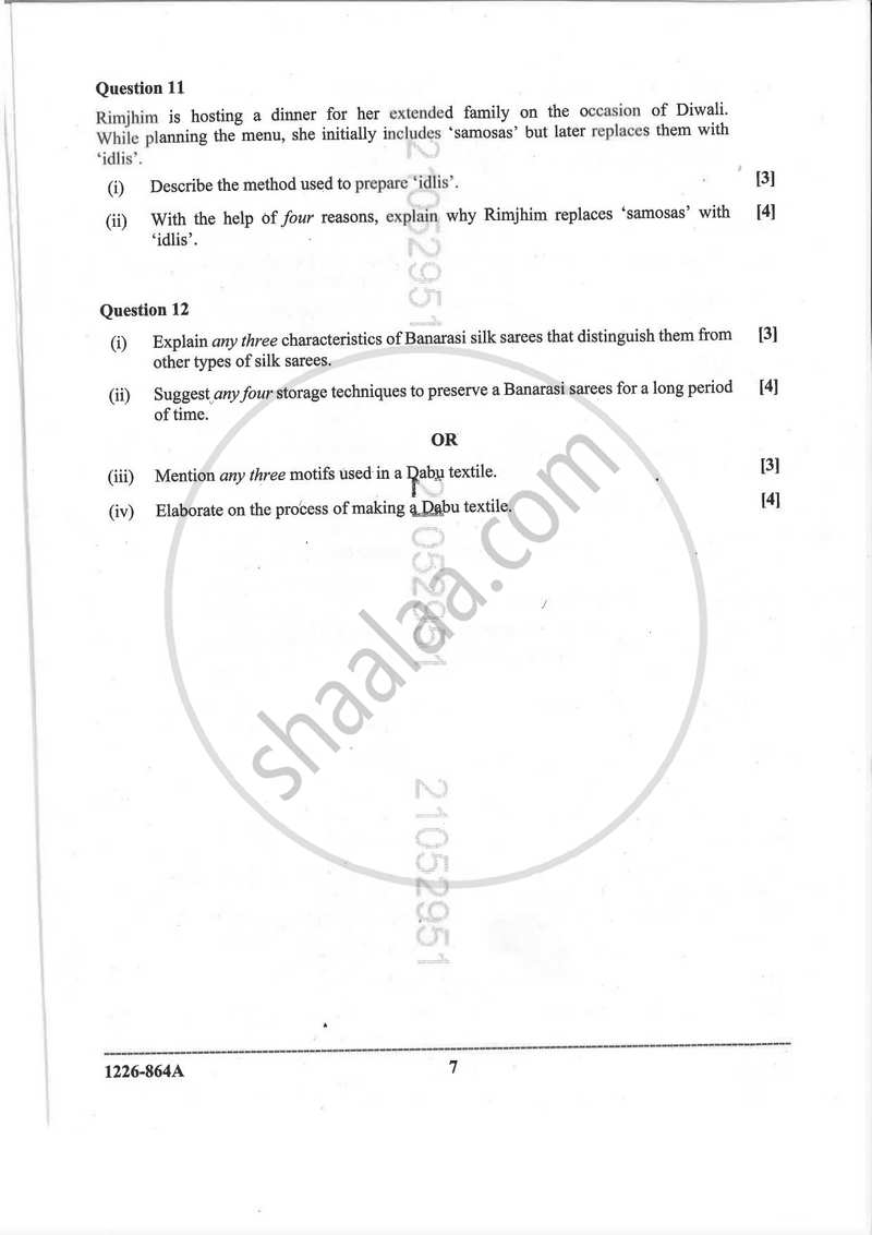 Home Science (Theory) 2025-2026 - I.S.C. - Class 12 - CISCE (Council for the Indian School Certificate Examinations) question paper with PDF download