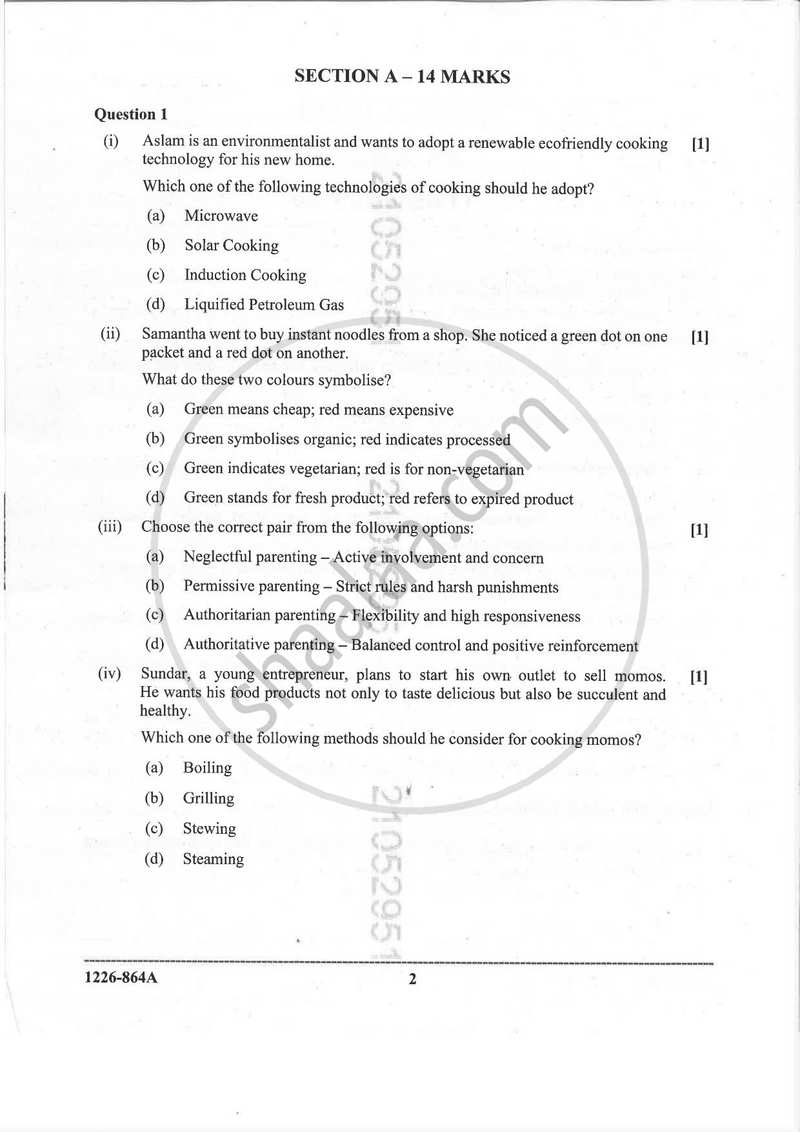 Home Science (Theory) 2025-2026 - I.S.C. - Class 12 - CISCE (Council for the Indian School Certificate Examinations) question paper with PDF download