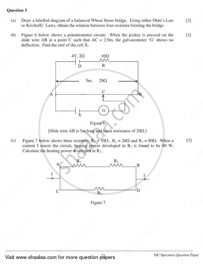 Physics (Theory) 2010-2011 - I.S.C. - Class 12 - CISCE (Council for the Indian School Certificate Examinations) question paper with PDF download