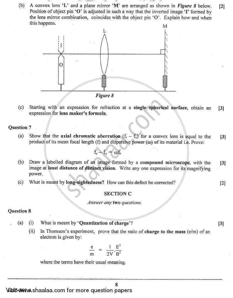 Physics (Theory) 2012-2013 - I.S.C. - Class 12 - CISCE (Council for the Indian School Certificate Examinations) question paper with PDF download