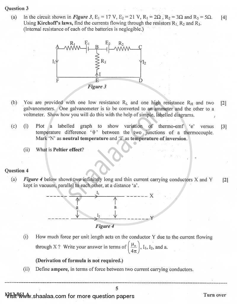 Physics (Theory) 2012-2013 - I.S.C. - Class 12 - CISCE (Council for the Indian School Certificate Examinations) question paper with PDF download
