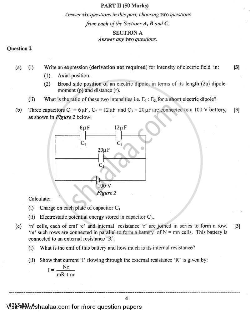 Physics (Theory) 2012-2013 - I.S.C. - Class 12 - CISCE (Council for the Indian School Certificate Examinations) question paper with PDF download