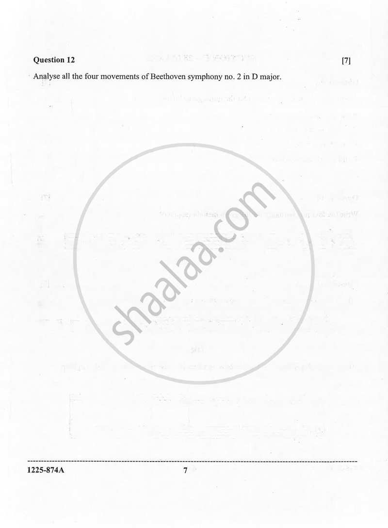 Western Music (Theory) 2024-2025 - I.S.C. - Class 12 - CISCE (Council for the Indian School Certificate Examinations) question paper with PDF download