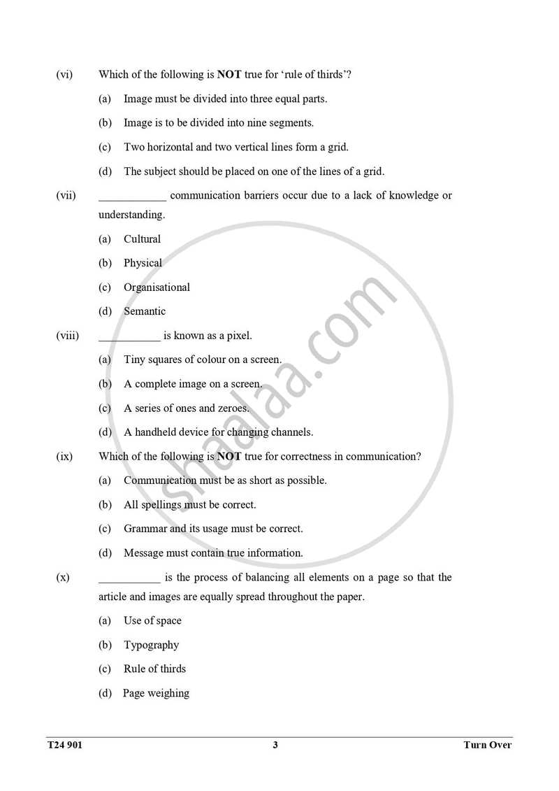 Mass Media and Communication 2023-2024 ICSE Class 10  - CISCE (Council for the Indian School Certificate Examinations) question paper with PDF download