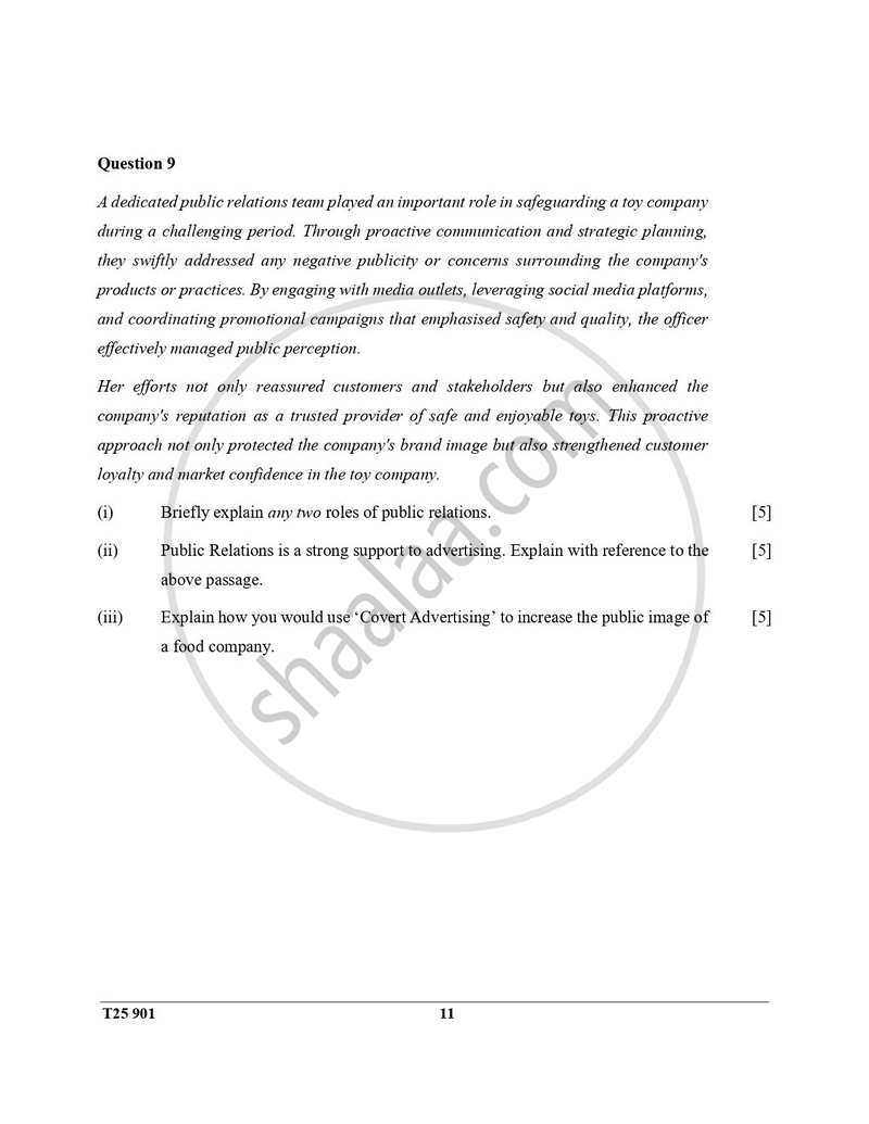 Mass Media and Communication 2024-2025 ICSE Class 10  - CISCE (Council for the Indian School Certificate Examinations) question paper with PDF download