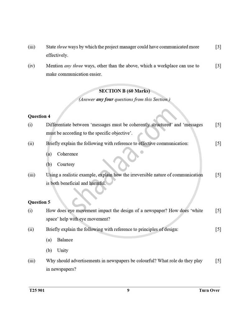 Mass Media and Communication 2024-2025 ICSE Class 10  - CISCE (Council for the Indian School Certificate Examinations) question paper with PDF download