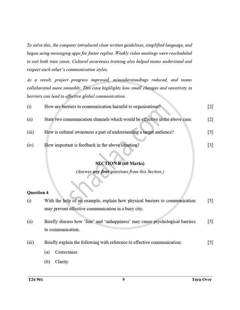 Mass Media and Communication 2025-2026 ICSE Class 10 - CISCE (Council for the Indian School Certificate Examinations) question paper with PDF download