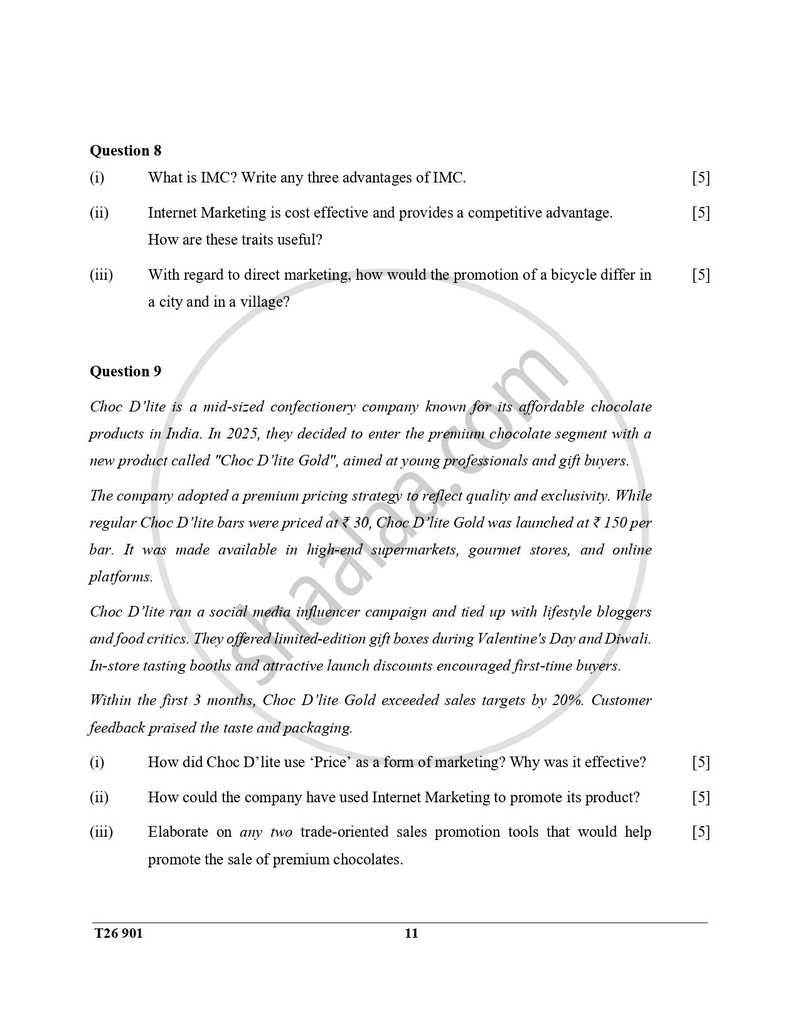 Mass Media and Communication 2025-2026 ICSE Class 10 - CISCE (Council for the Indian School Certificate Examinations) question paper with PDF download
