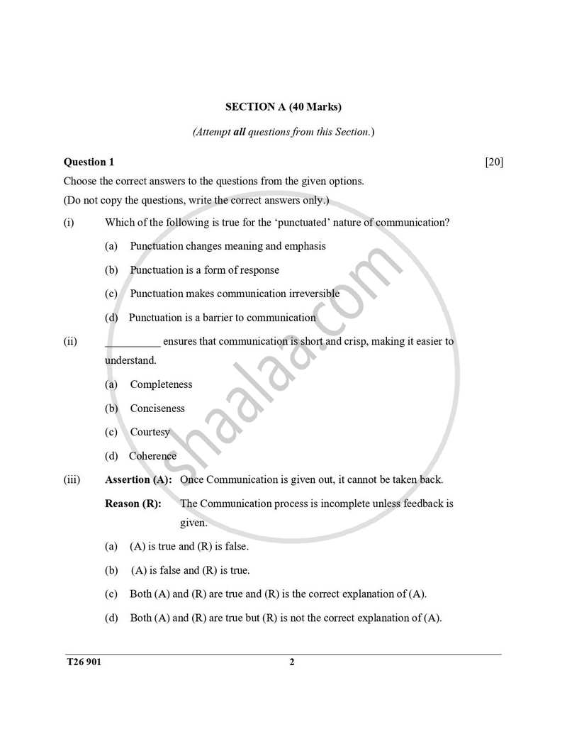 Mass Media and Communication 2025-2026 ICSE Class 10 - CISCE (Council for the Indian School Certificate Examinations) question paper with PDF download