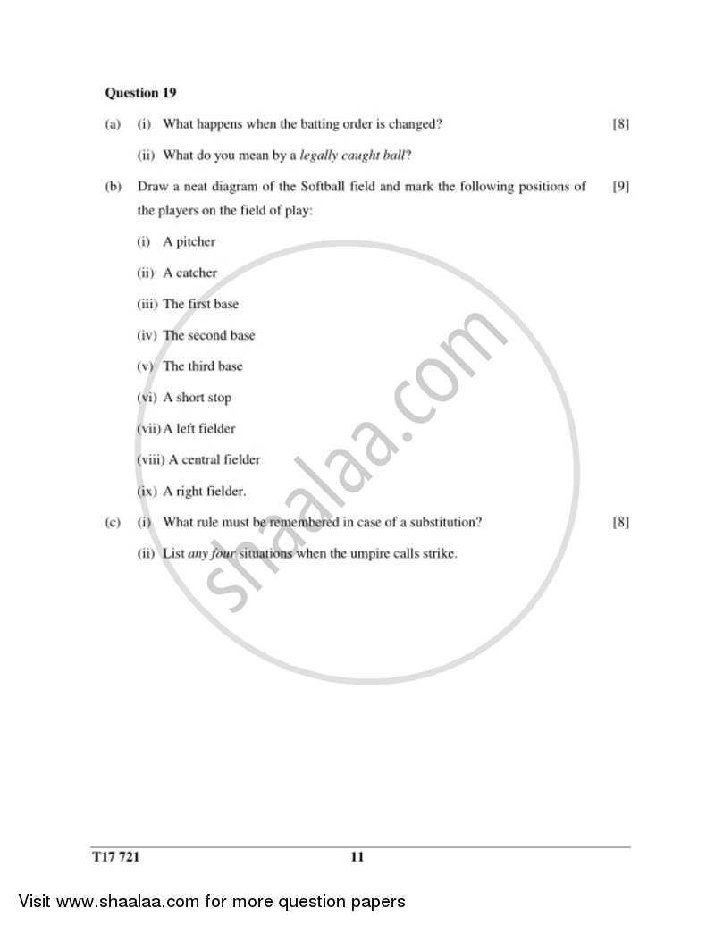 Physical Education 2016-2017 ICSE Class 10  - CISCE (Council for the Indian School Certificate Examinations) question paper with PDF download