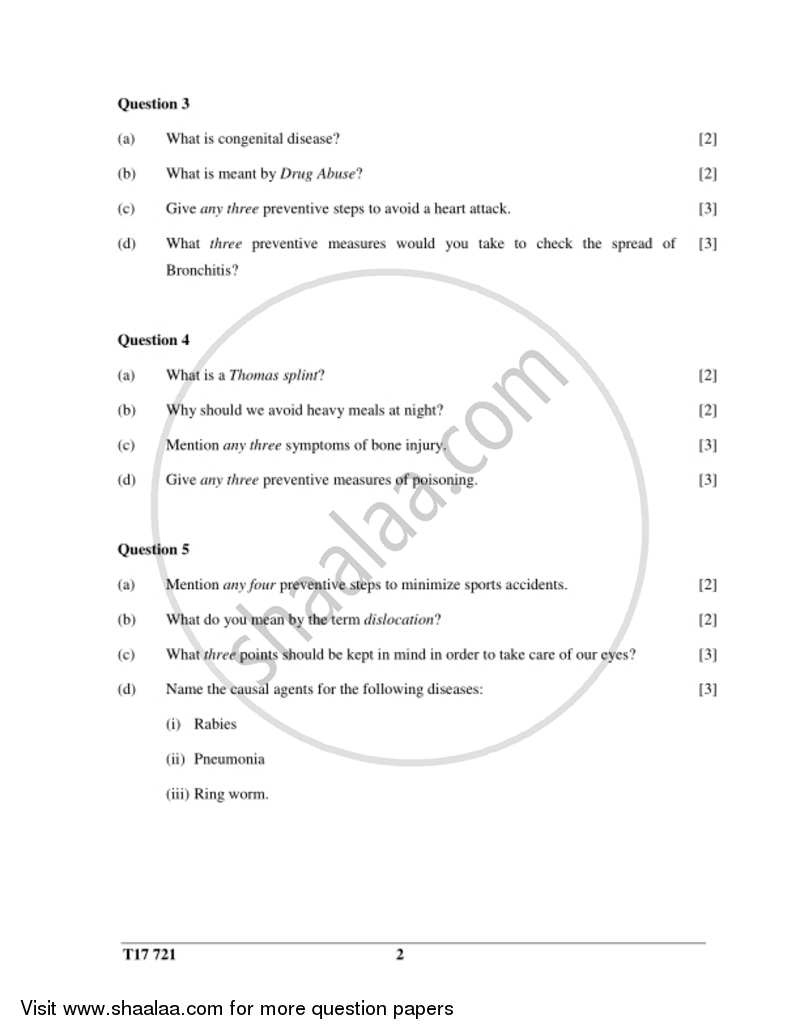 Physical Education 2016-2017 ICSE Class 10  - CISCE (Council for the Indian School Certificate Examinations) question paper with PDF download