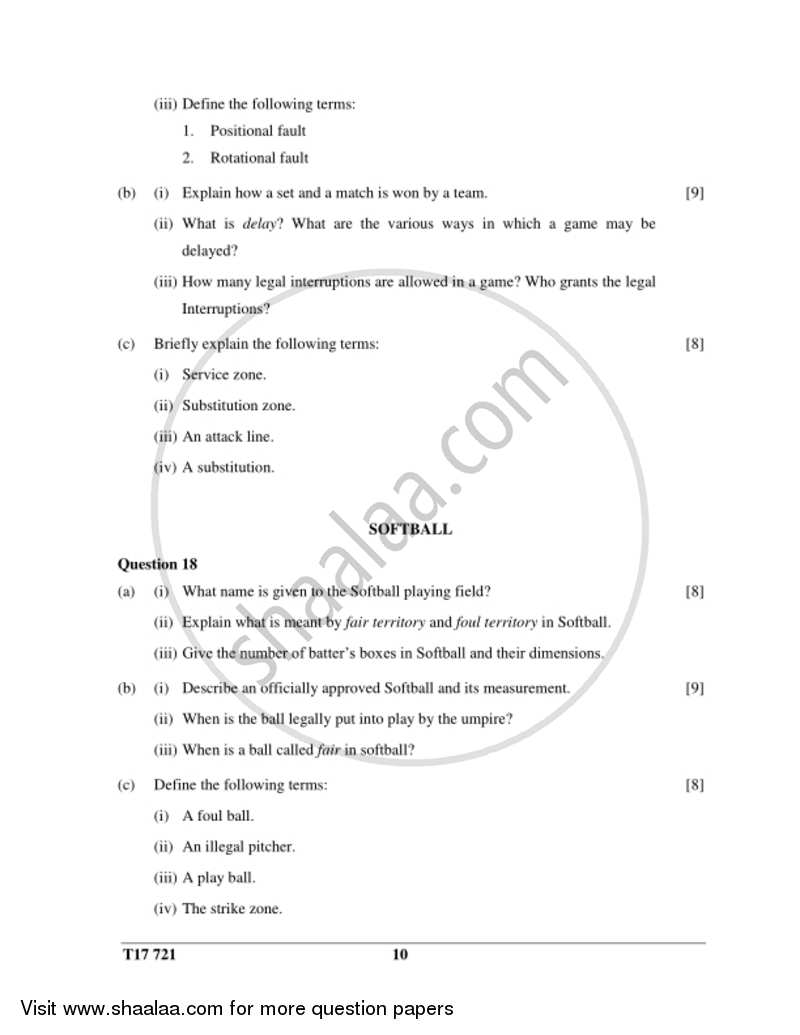 Physical Education 2016-2017 ICSE Class 10  - CISCE (Council for the Indian School Certificate Examinations) question paper with PDF download