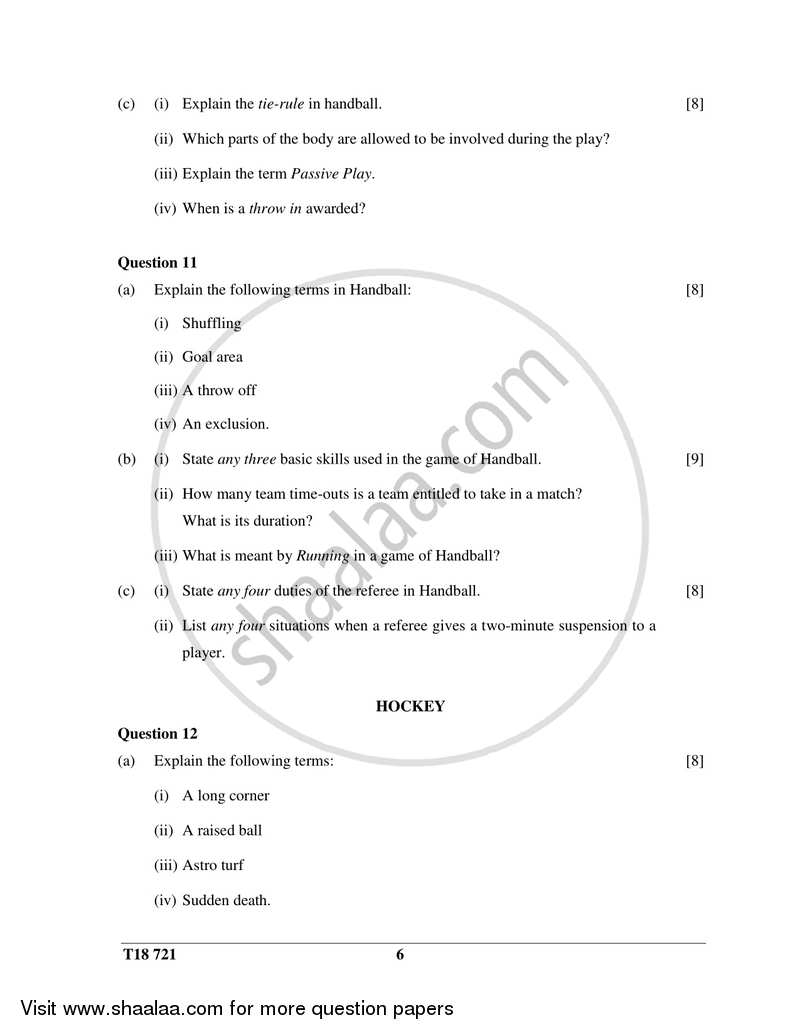 Physical Education 2017-2018 ICSE Class 10  - CISCE (Council for the Indian School Certificate Examinations) question paper with PDF download