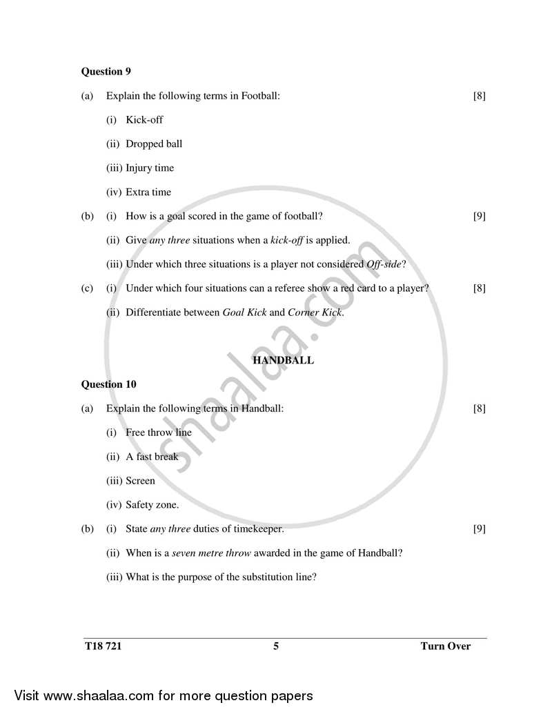 Physical Education 2017-2018 ICSE Class 10  - CISCE (Council for the Indian School Certificate Examinations) question paper with PDF download
