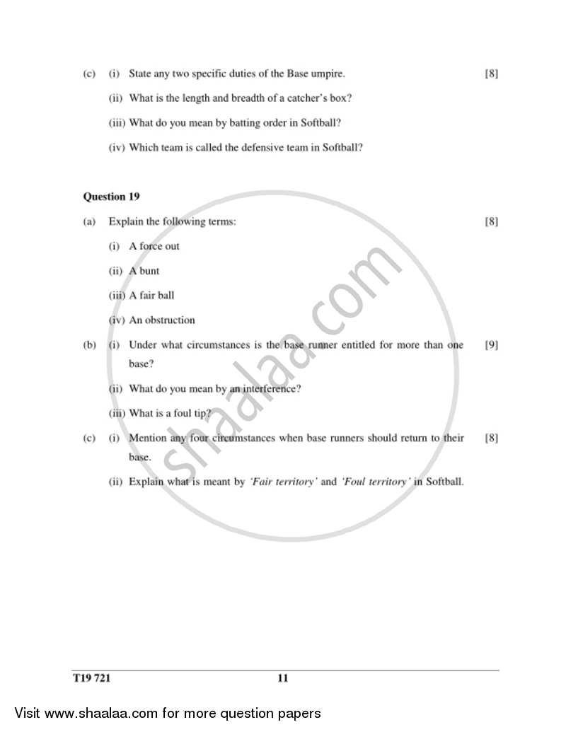 Physical Education 2018-2019 ICSE Class 10  - CISCE (Council for the Indian School Certificate Examinations) question paper with PDF download
