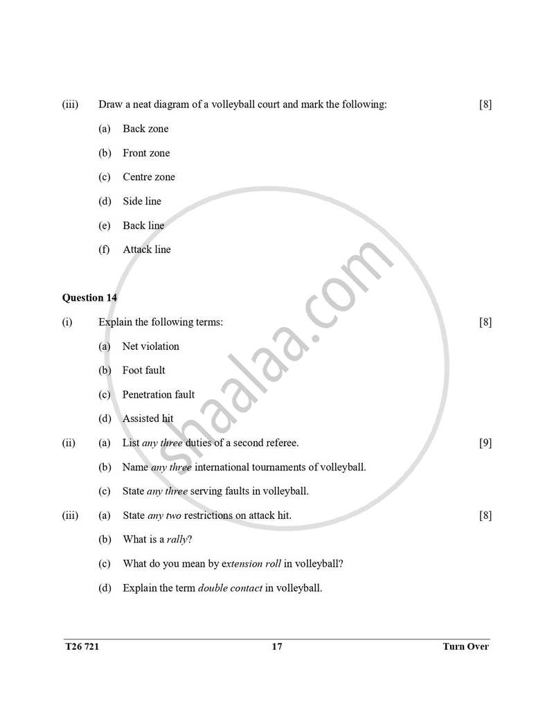 Physical Education 2025-2026 ICSE Class 10 - CISCE (Council for the Indian School Certificate Examinations) question paper with PDF download
