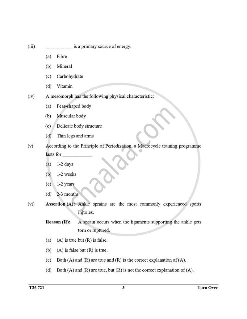 Physical Education 2025-2026 ICSE Class 10 - CISCE (Council for the Indian School Certificate Examinations) question paper with PDF download