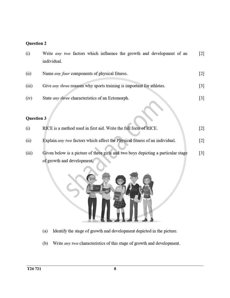 Physical Education 2025-2026 ICSE Class 10 - CISCE (Council for the Indian School Certificate Examinations) question paper with PDF download