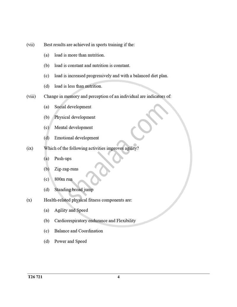 Physical Education 2025-2026 ICSE Class 10 - CISCE (Council for the Indian School Certificate Examinations) question paper with PDF download