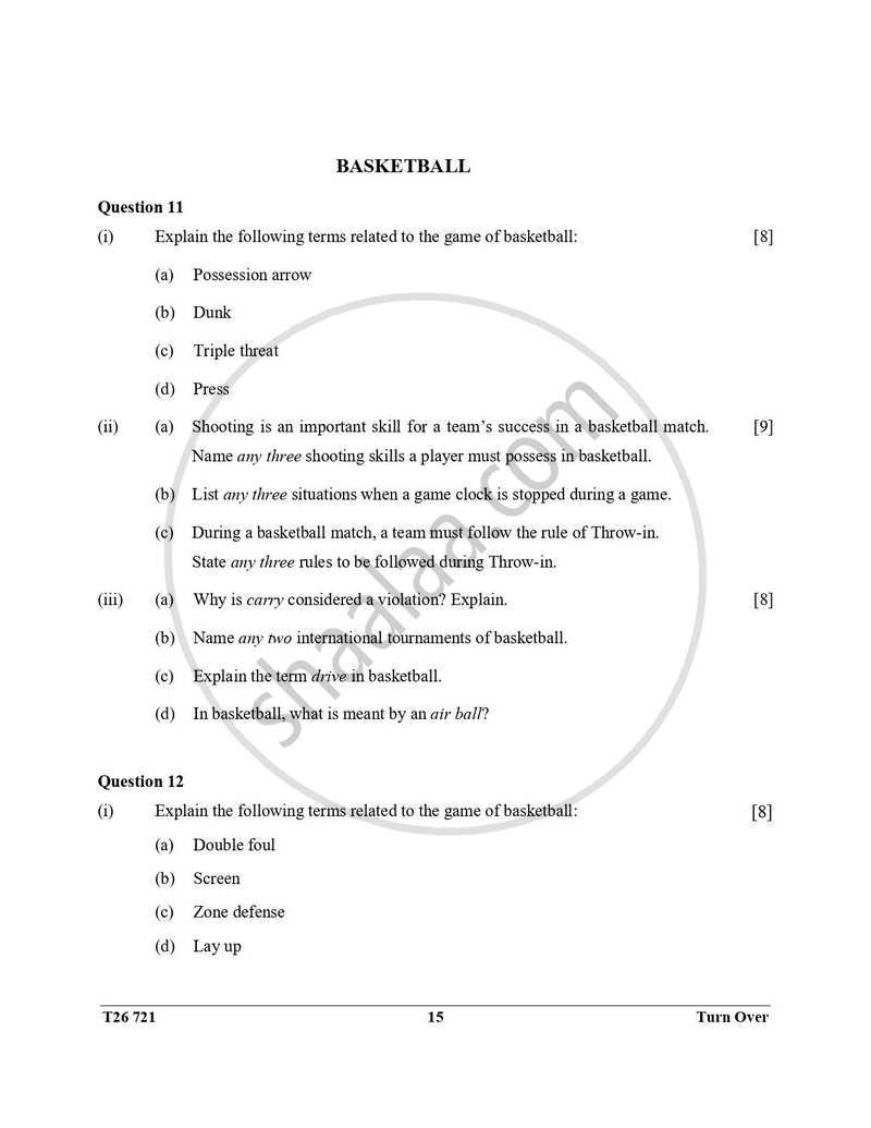 Physical Education 2025-2026 ICSE Class 10 - CISCE (Council for the Indian School Certificate Examinations) question paper with PDF download