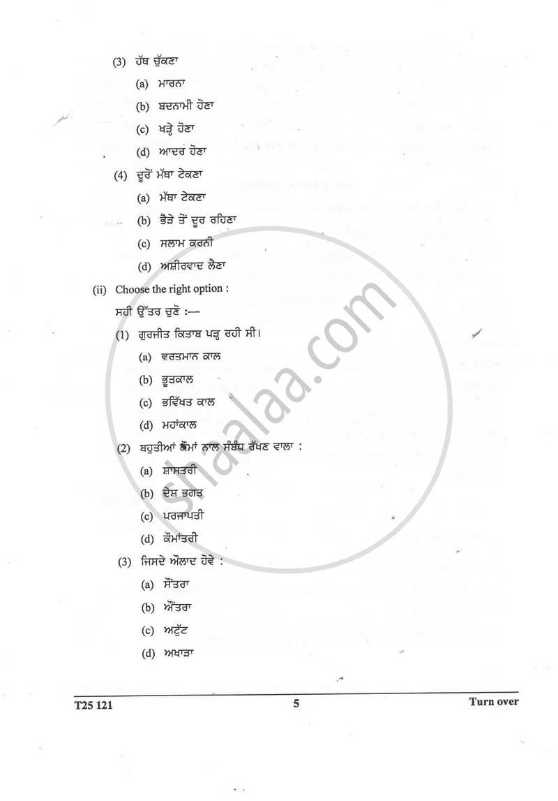 Punjabi 2024-2025 ICSE Class 10  - CISCE (Council for the Indian School Certificate Examinations) question paper with PDF download