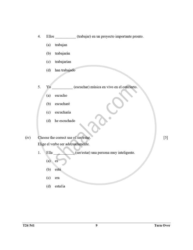 Spanish 2025-2026 ICSE Class 10 - CISCE (Council for the Indian School Certificate Examinations) question paper with PDF download