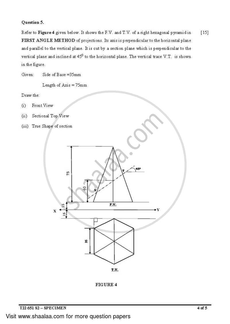 Technical Drawing Applications 2021-2022 ICSE Class 10  - CISCE (Council for the Indian School Certificate Examinations) question paper with PDF download