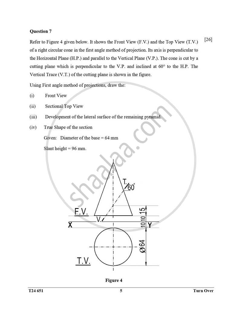 Technical Drawing Applications 2023-2024 ICSE Class 10  - CISCE (Council for the Indian School Certificate Examinations) question paper with PDF download