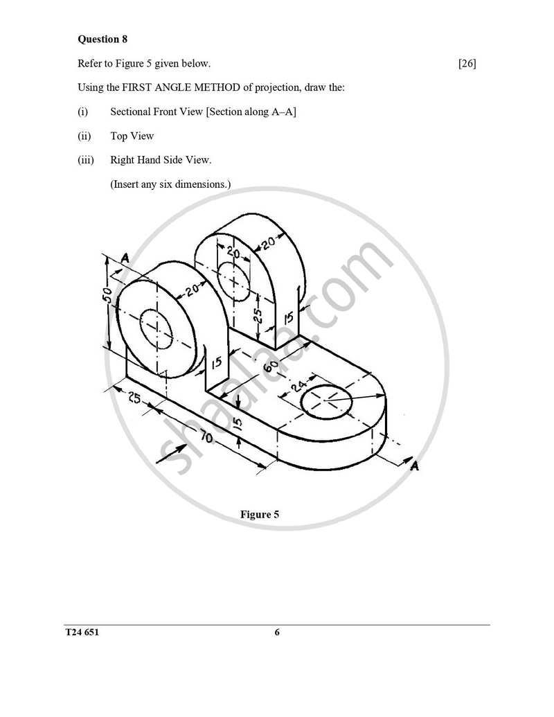 Technical Drawing Applications 2023-2024 ICSE Class 10  - CISCE (Council for the Indian School Certificate Examinations) question paper with PDF download