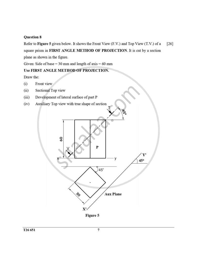 Technical Drawing Applications 2025-2026 ICSE Class 10 - CISCE (Council for the Indian School Certificate Examinations) question paper with PDF download