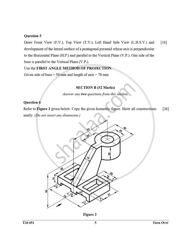 Technical Drawing Applications 2025-2026 ICSE Class 10 - CISCE (Council for the Indian School Certificate Examinations) question paper with PDF download