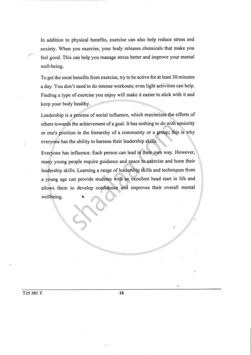 Thai 2024-2025 ICSE Class 10  - CISCE (Council for the Indian School Certificate Examinations) question paper with PDF download